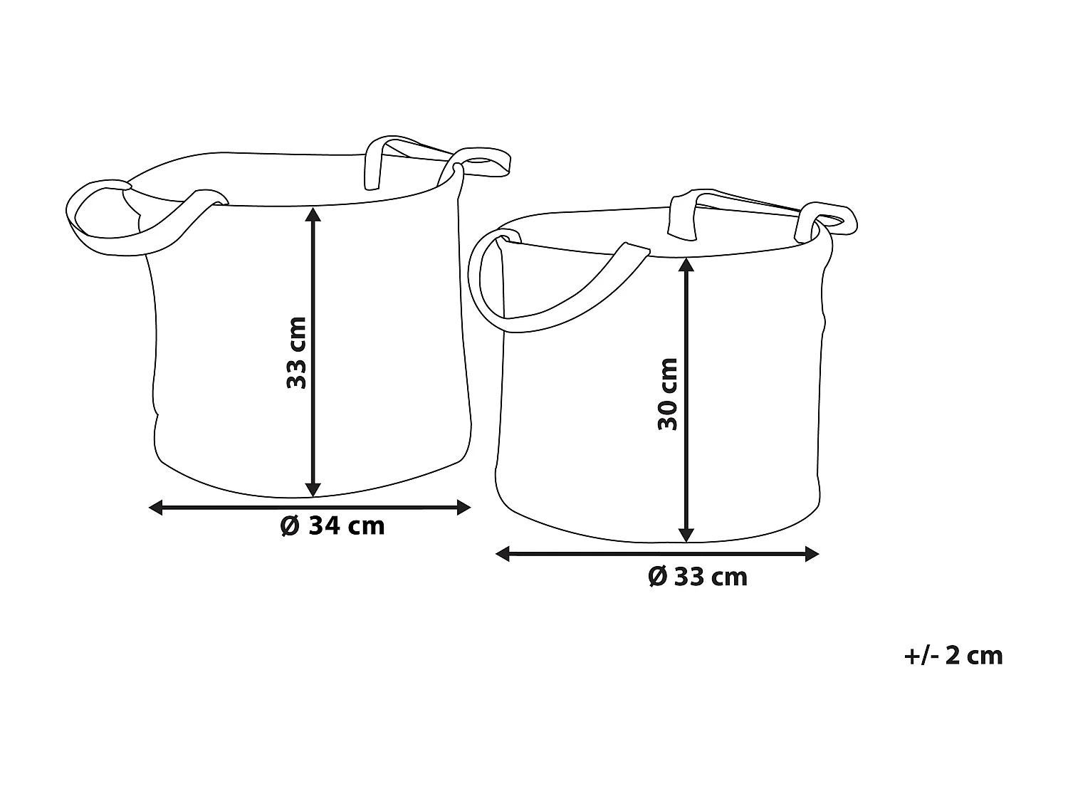 Aufbewahrungskorb 2er Set KAELLA Jute Sandbeige