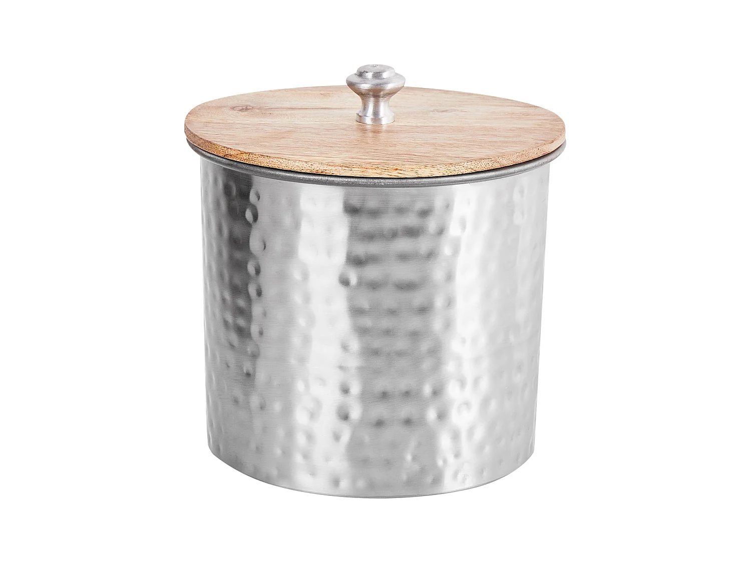 Dekorative Metalldosen im 3er Set mit Holzdeckeln Glamour Look silber Alexandria