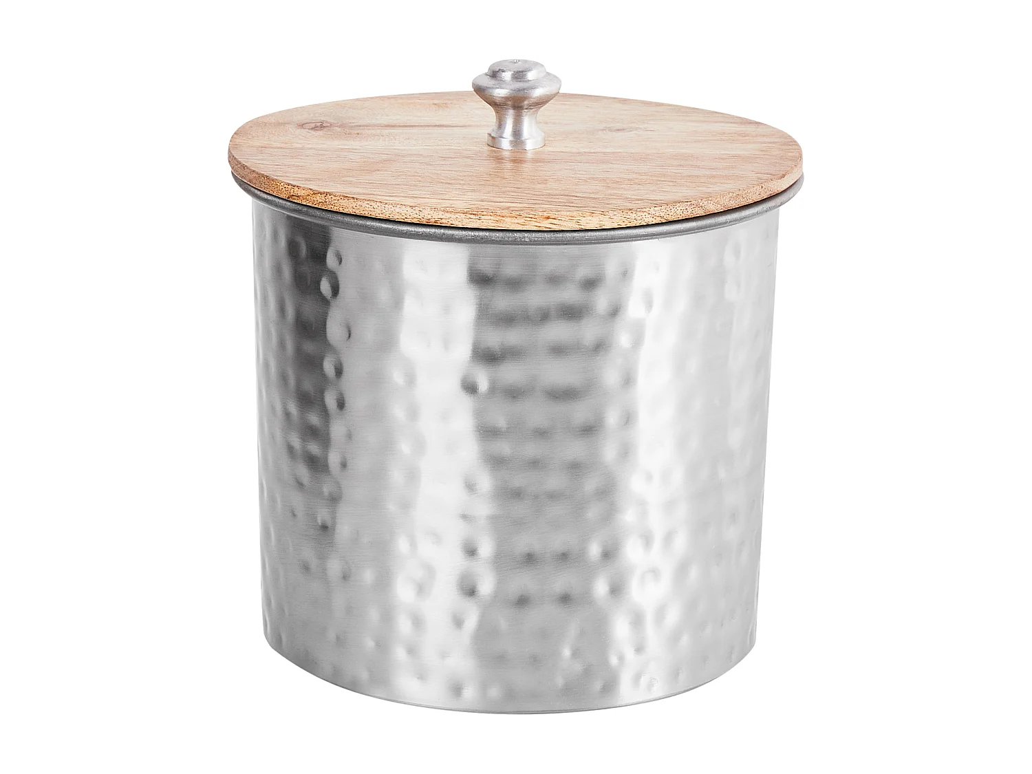 Dekorative Metalldosen im 3er Set mit Holzdeckeln Glamour Look silber Alexandria