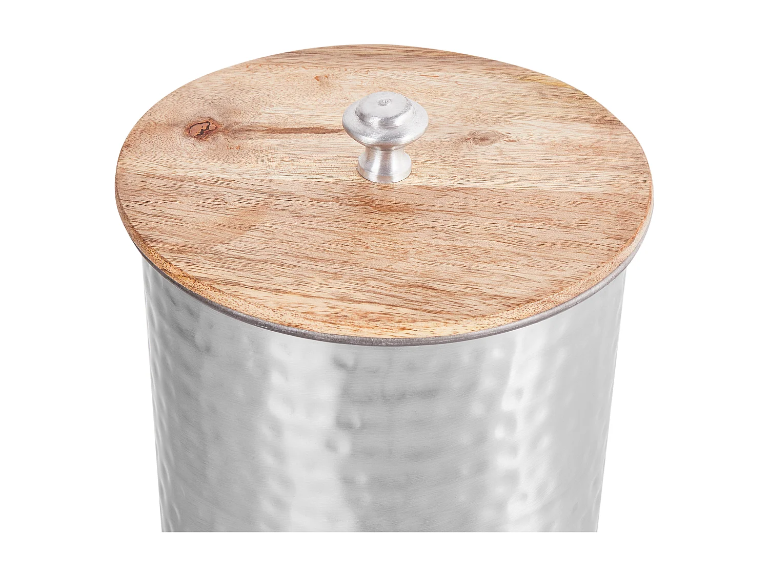 Dekorative Metalldosen im 3er Set mit Holzdeckeln Glamour Look silber Alexandria