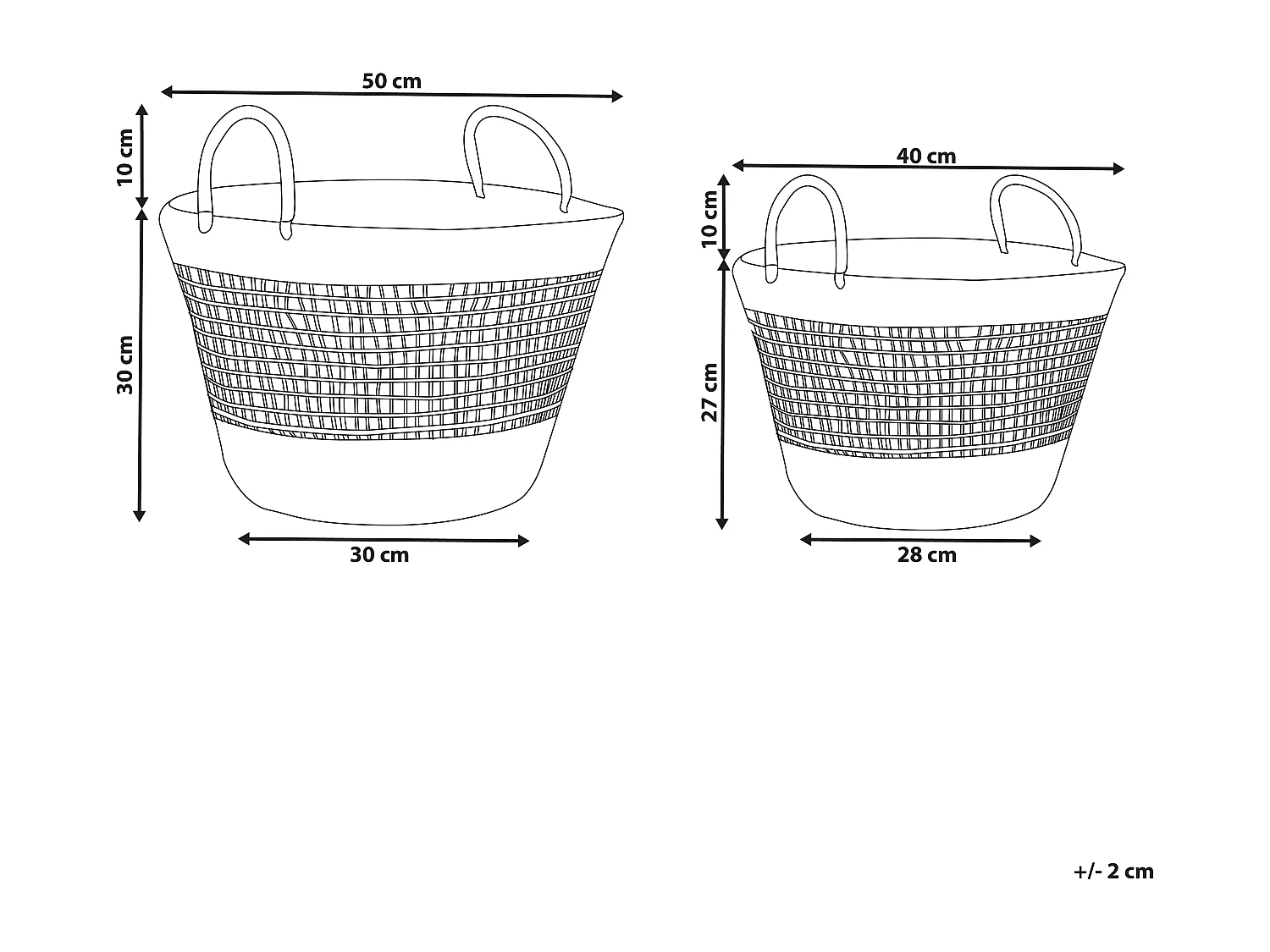 Lot de 2 paniers AROWANA Herbier marin Naturel