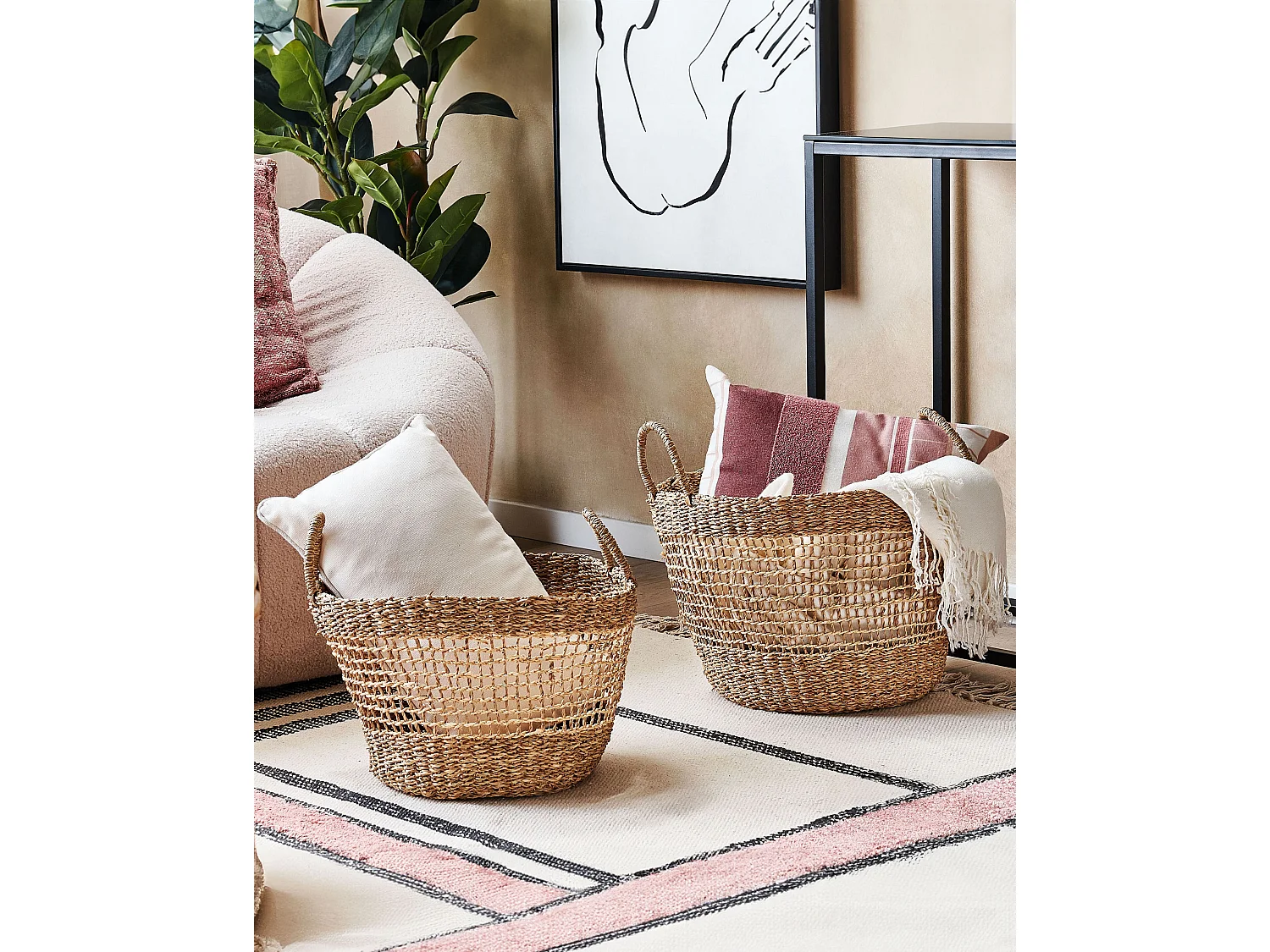 Set di 2 cestini AROWANA Alghe marine Naturale