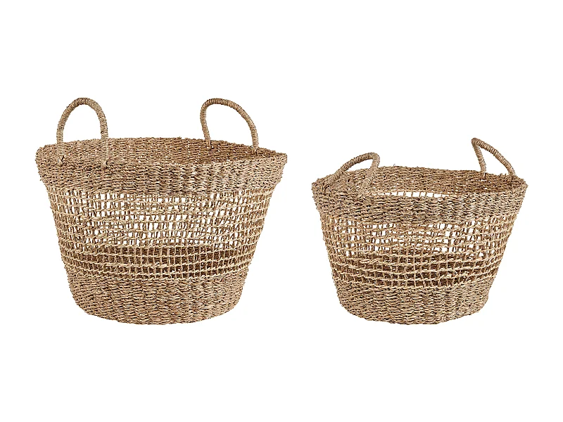 Set van 2 manden AROWANA Zeewier Natuurlijk