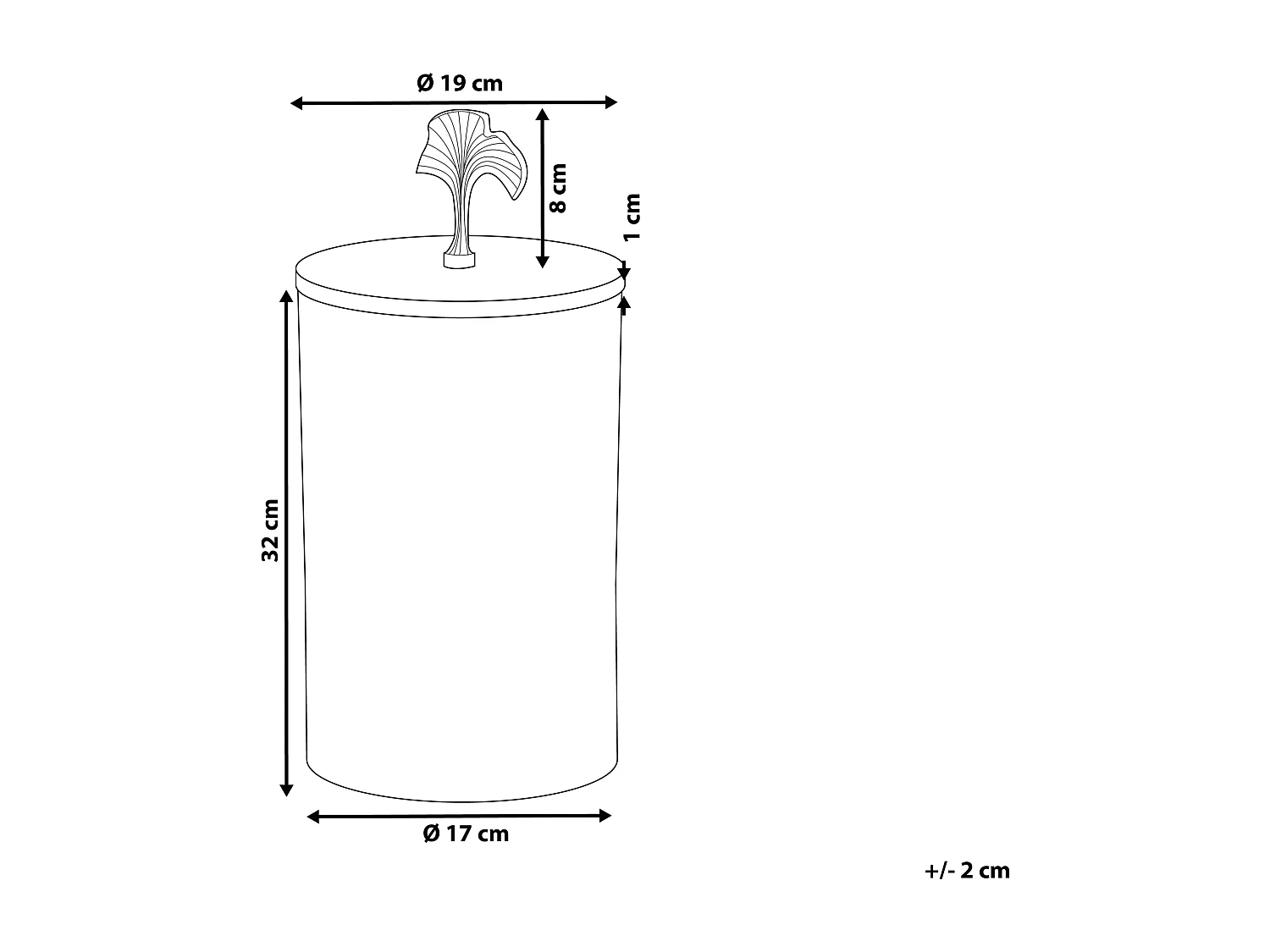 Recipiente Decoraciones ASWAN Metal Dorado