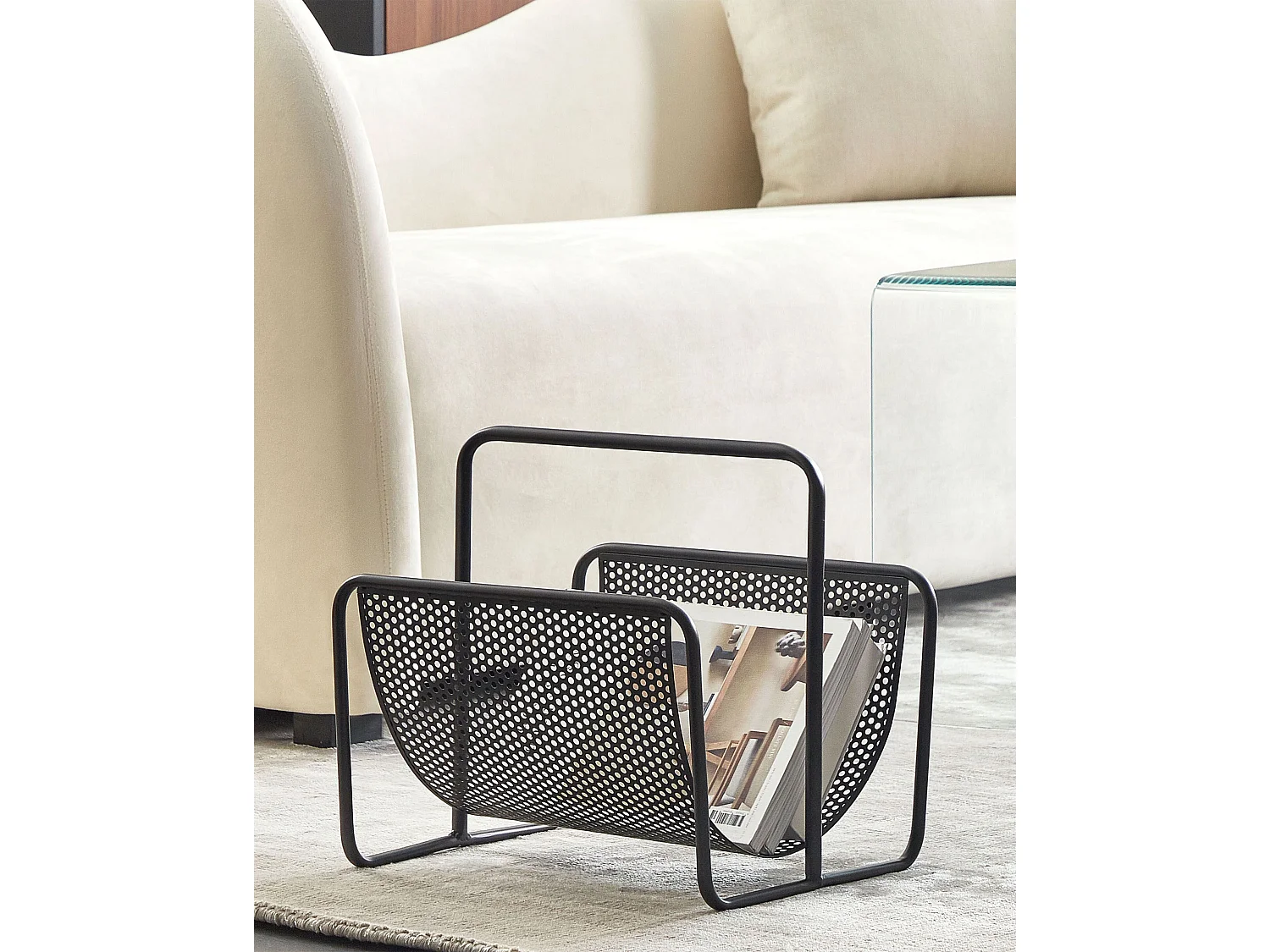 Magazine Rack BELA Metal Black