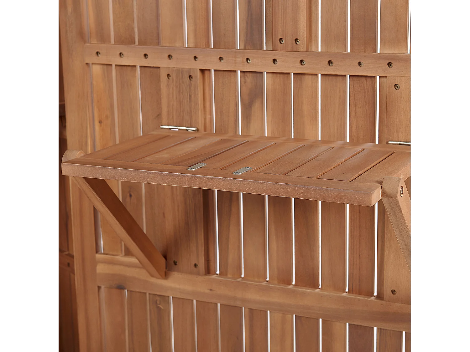 Cobertizo de jardín SAVOCA Madera de acacia 100 cm 40 cm Marrón