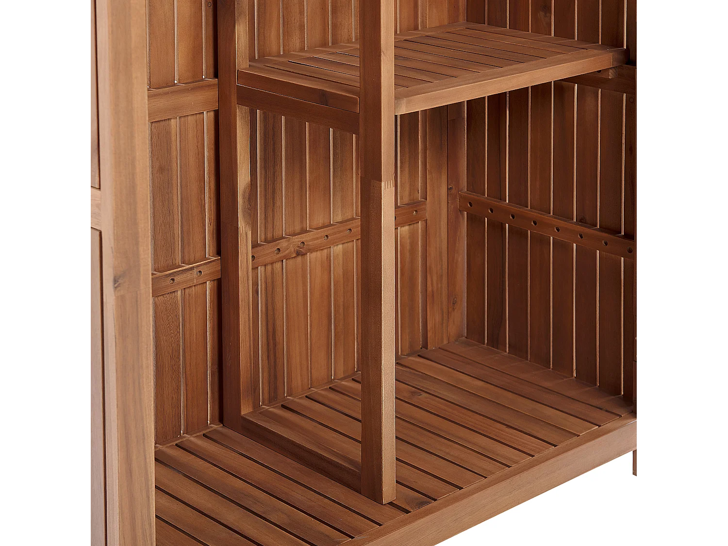 Cobertizo de jardín SAVOCA Madera de acacia 100 cm 40 cm Marrón