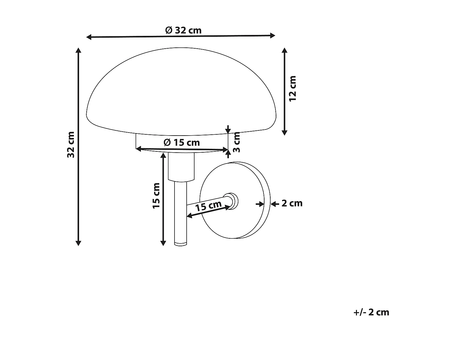 Wandlamp MINIJA Metaal Zwart