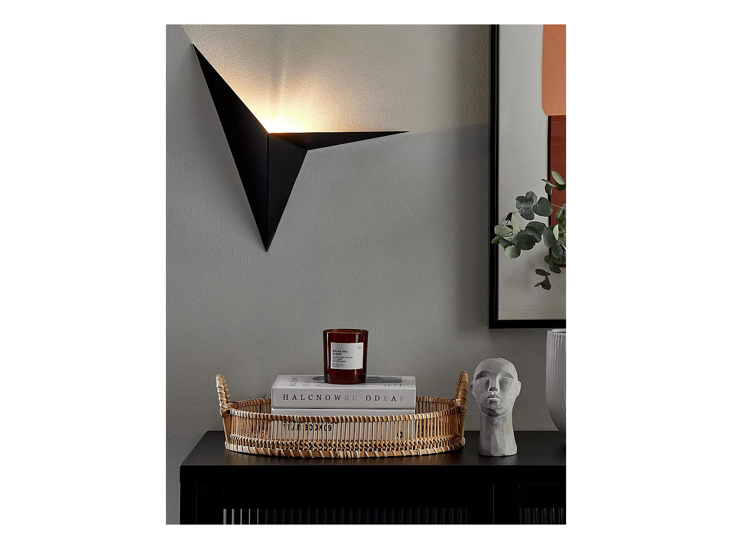 Lámpara de pared BRIANCE Metal Negro