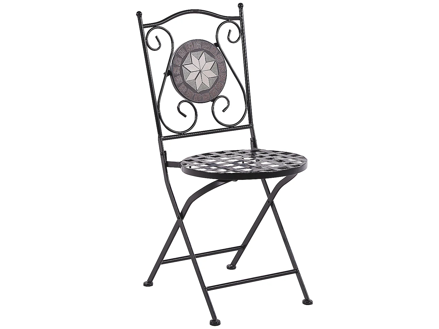 Lot de 2 chaises de jardin CARIATI Métal Noir
