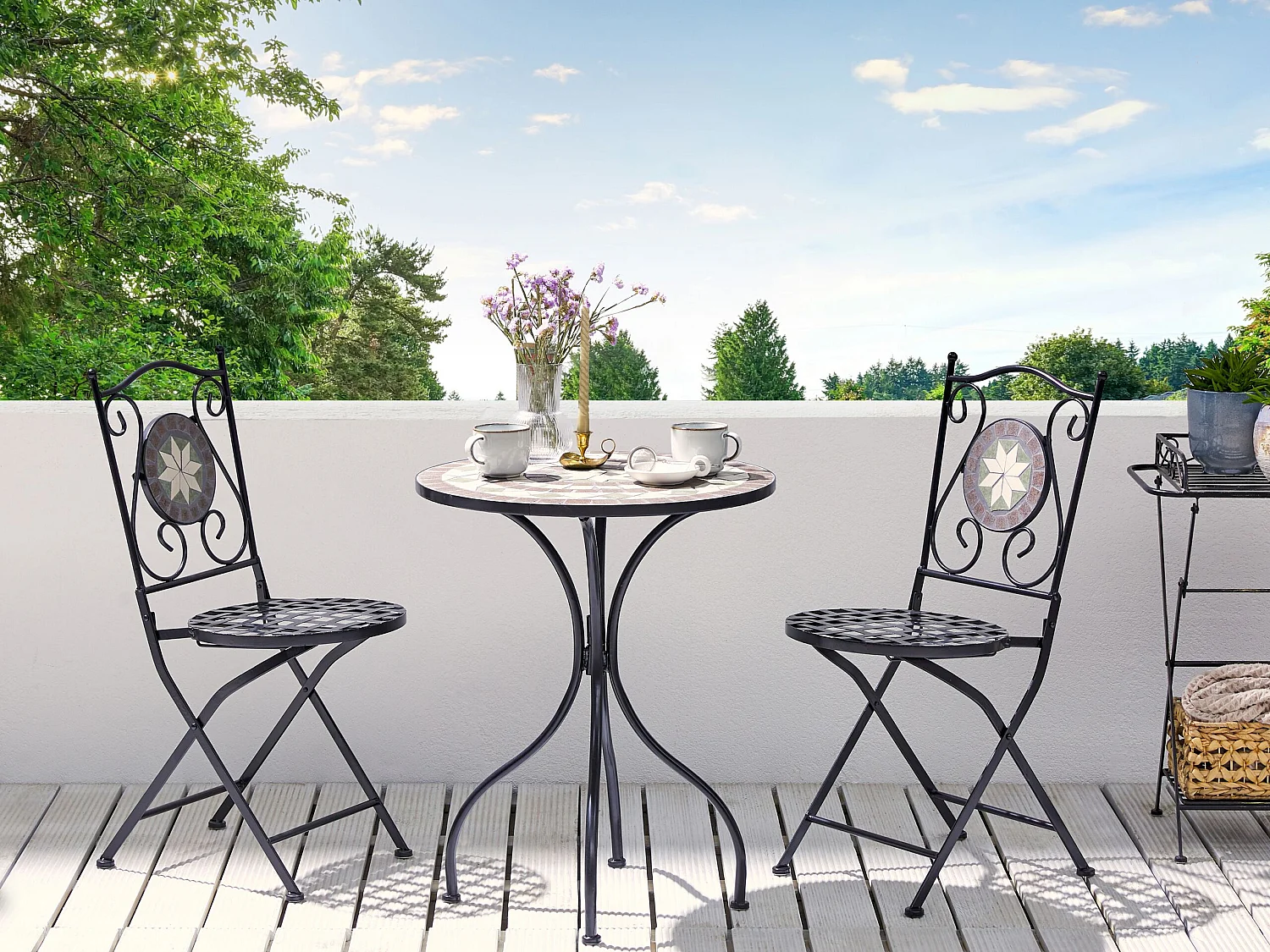 Lot de 2 chaises de jardin CARIATI Métal Noir