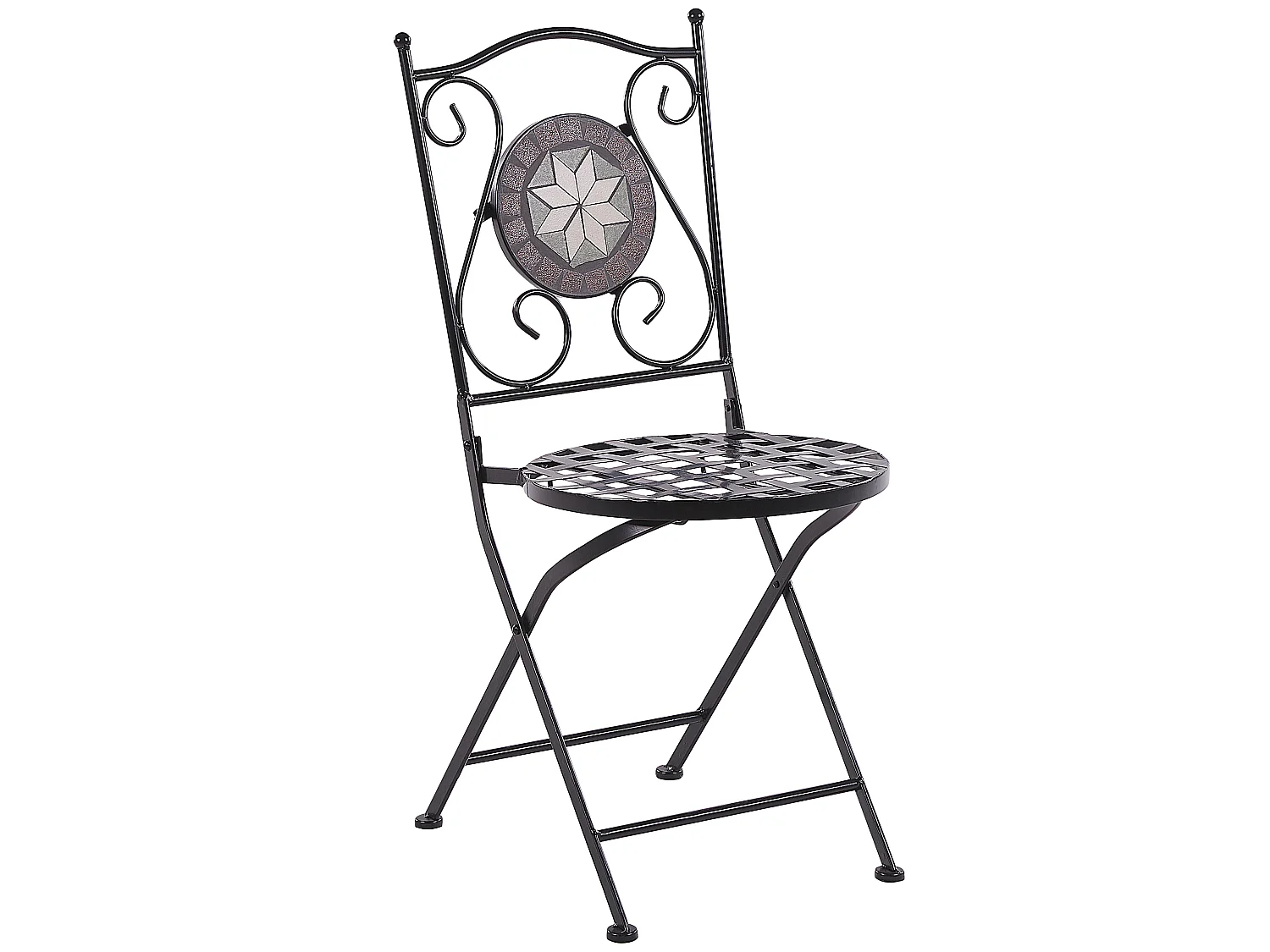 Set di 2 sedie da giardino CARIATI Metallo Nero