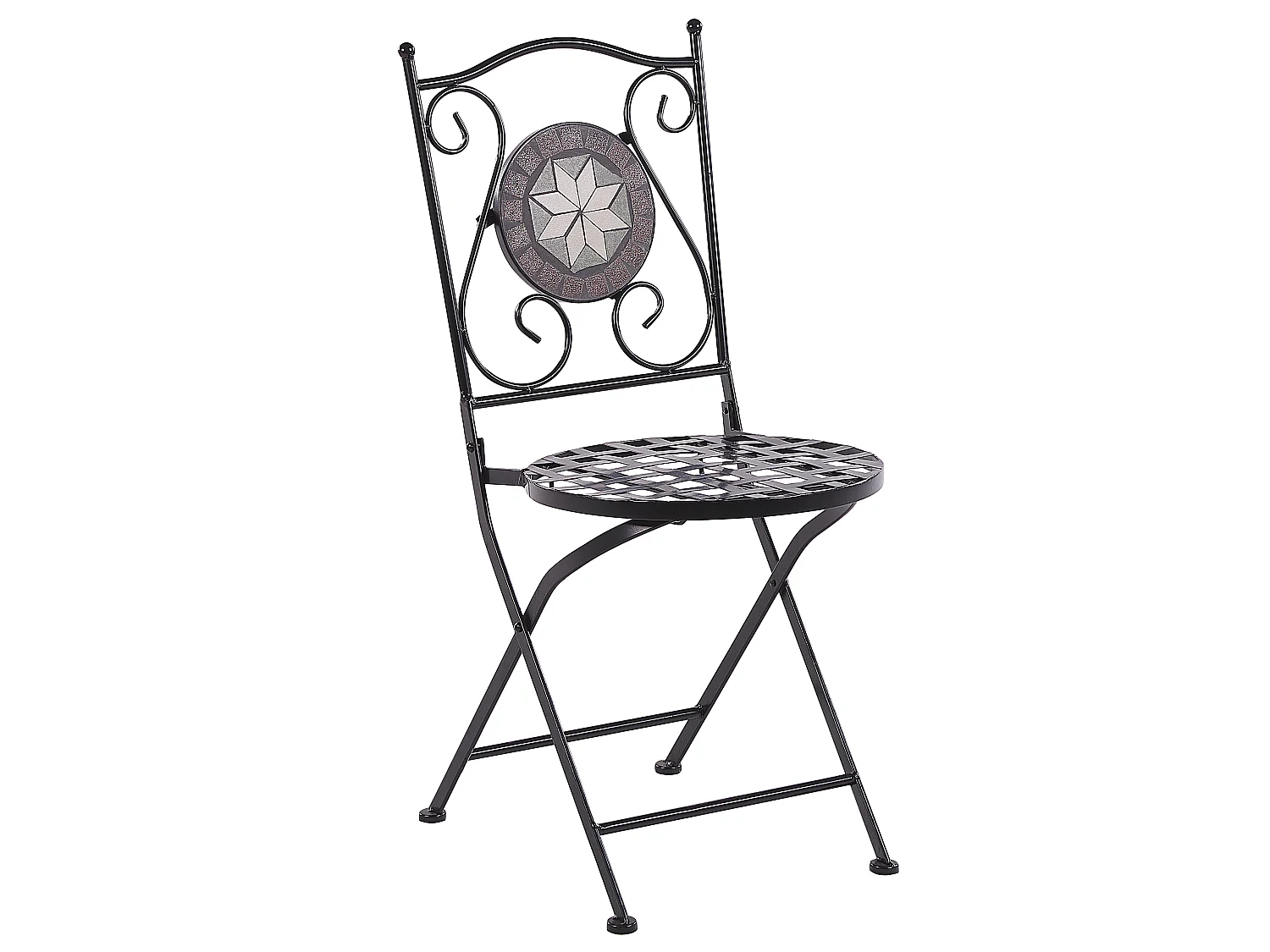 Lot de 2 chaises de jardin CARIATI Métal Noir