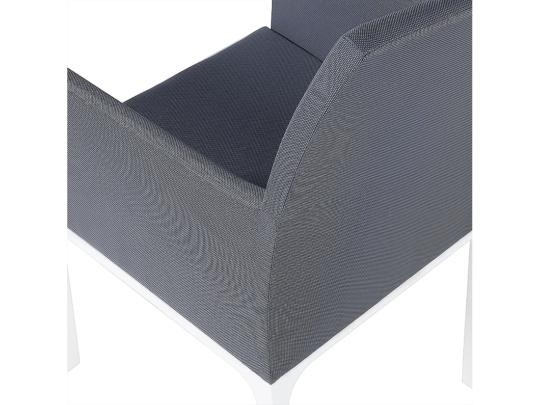 Lot de 8 chaises BACOLI Tissu Gris foncé