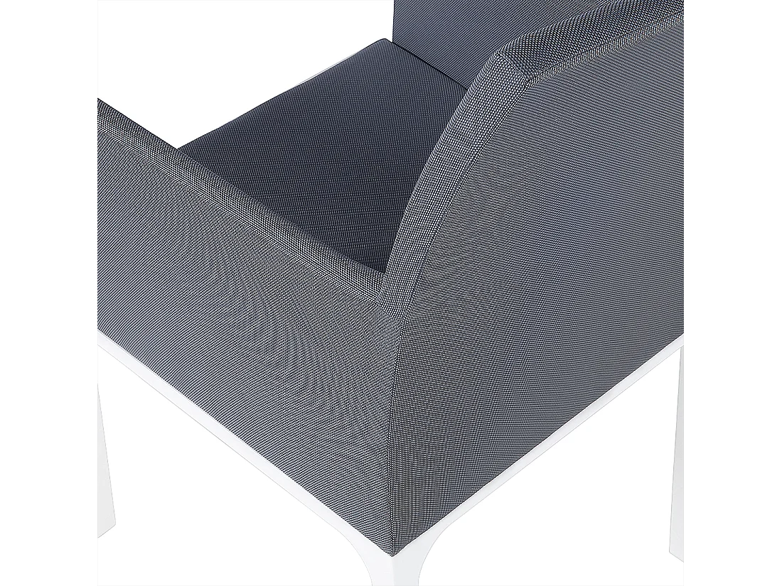 Conjunto de 8 sillas BACOLI Tela Gris oscuro