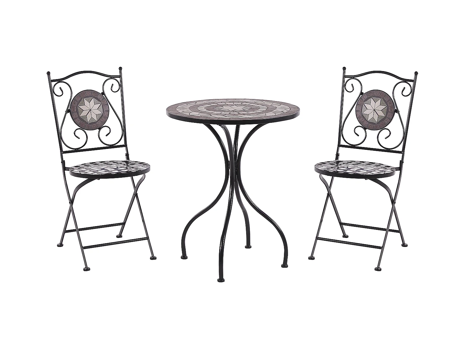 Conjunto de balcón plegable CARIATI Metal Negro