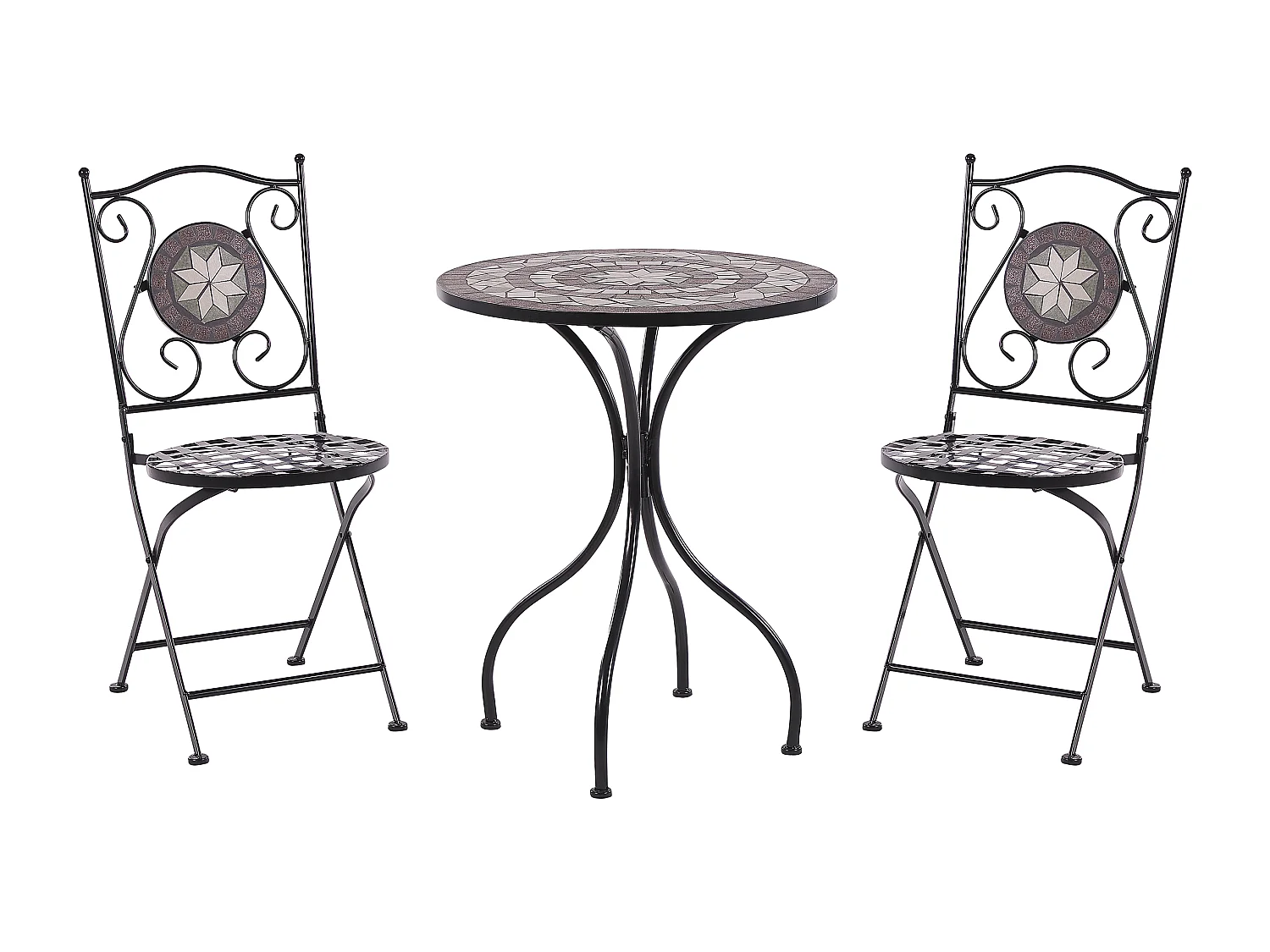 Set bistrot Pieghevole CARIATI Metallo Nero