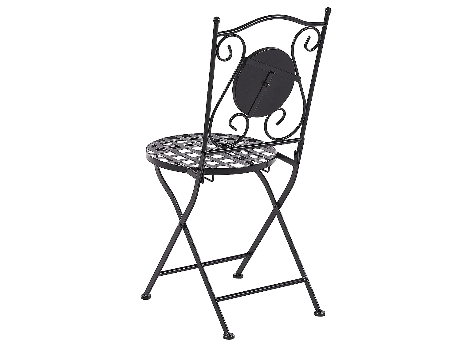 Bistro Set Folding CARIATI Metal Black