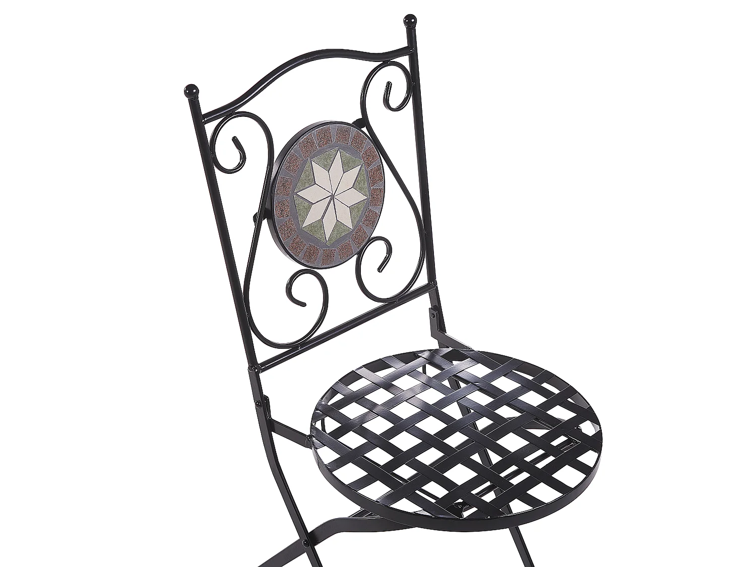 Bistro Set Folding CARIATI Metal Black