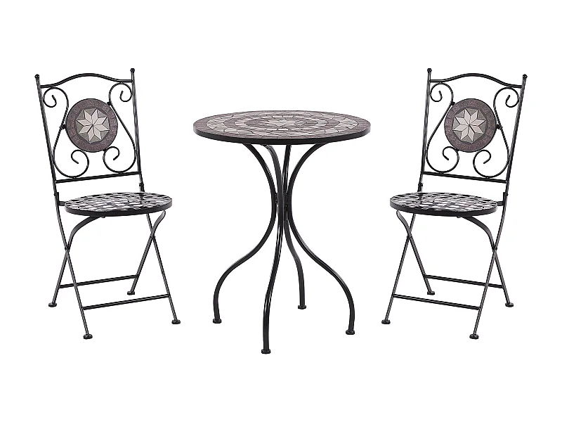 Set bistrot Pieghevole CARIATI Metallo Nero