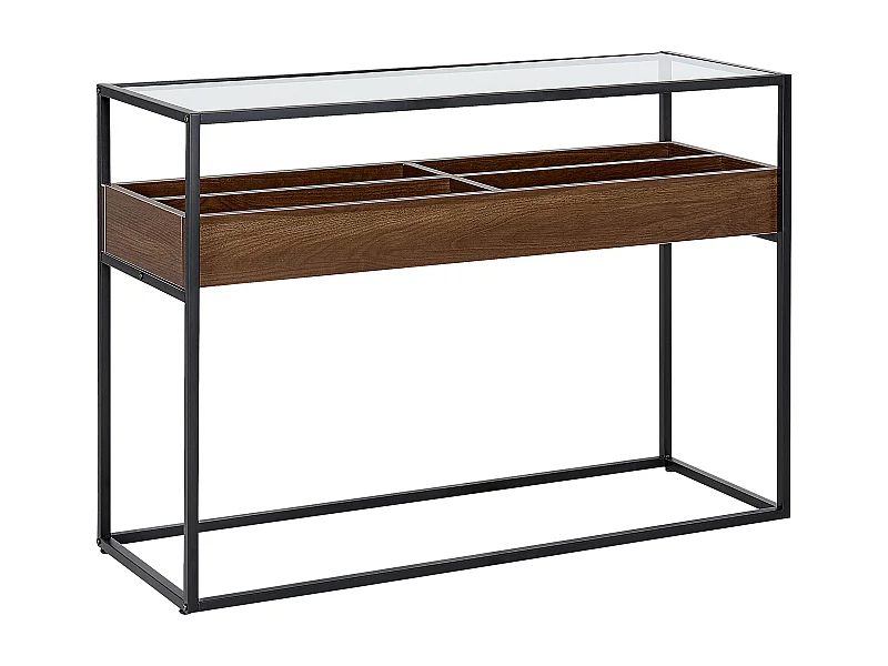 Consoletafel WACO Veiligheidsglas Zwart