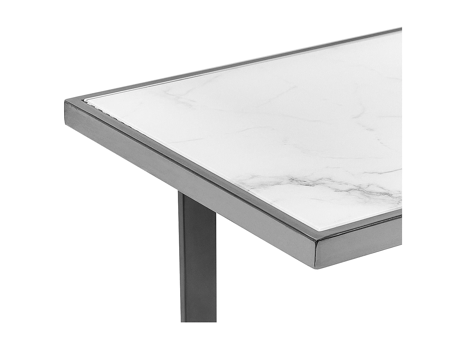 Tavolino consolle PLANO Vetro temperato Marmo bianco