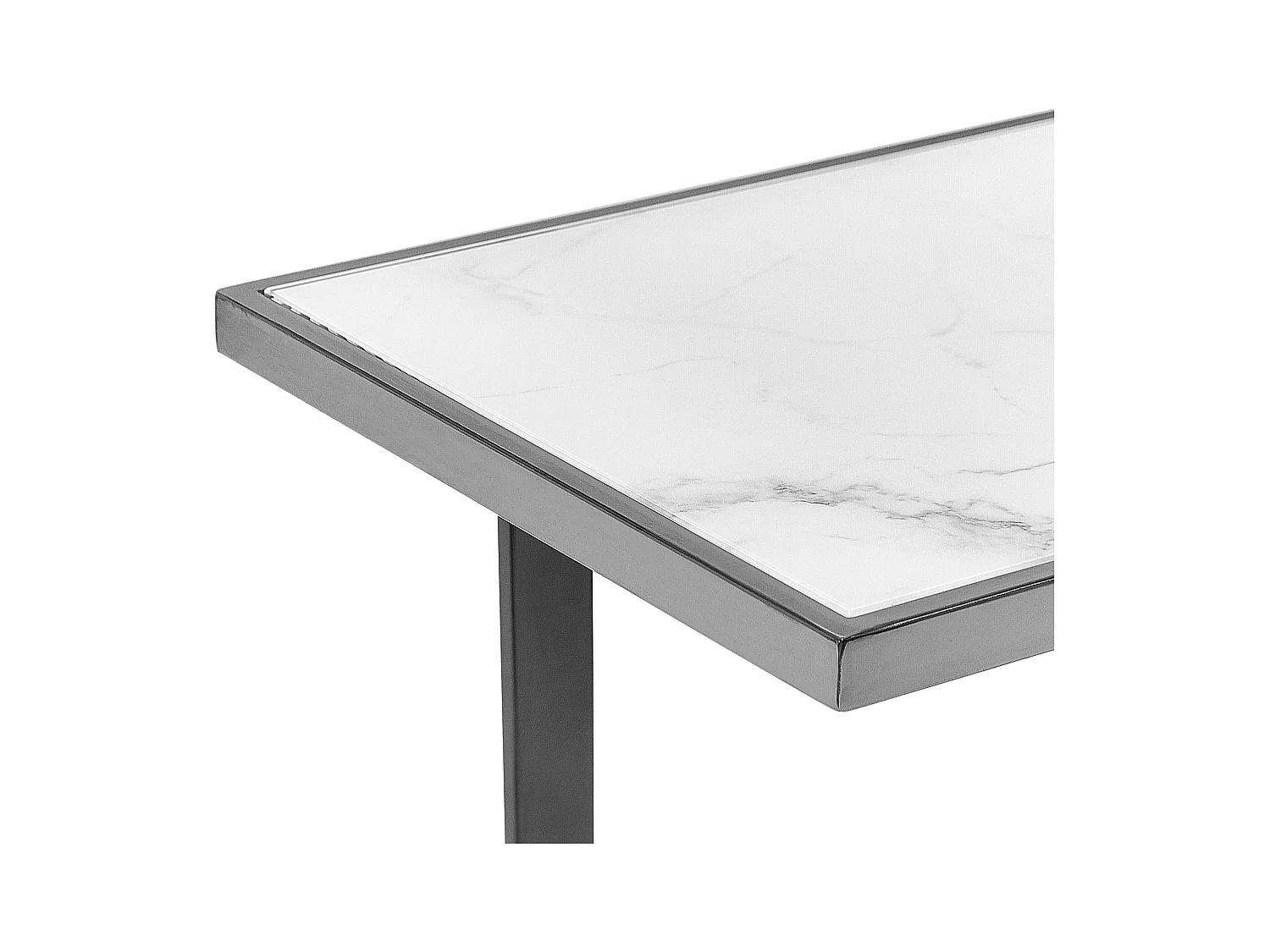 Konsolentisch PLANO Sicherheitsglas Weisser Marmor