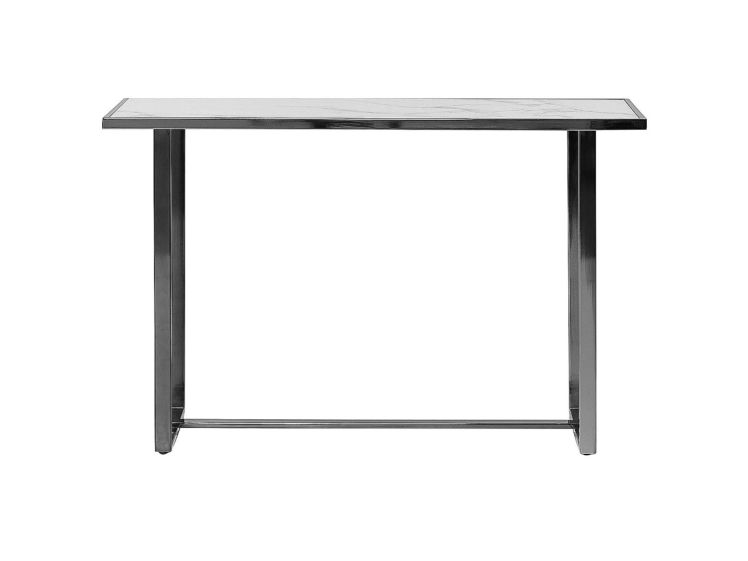 Console PLANO Verre de sécurité Marbre blanc