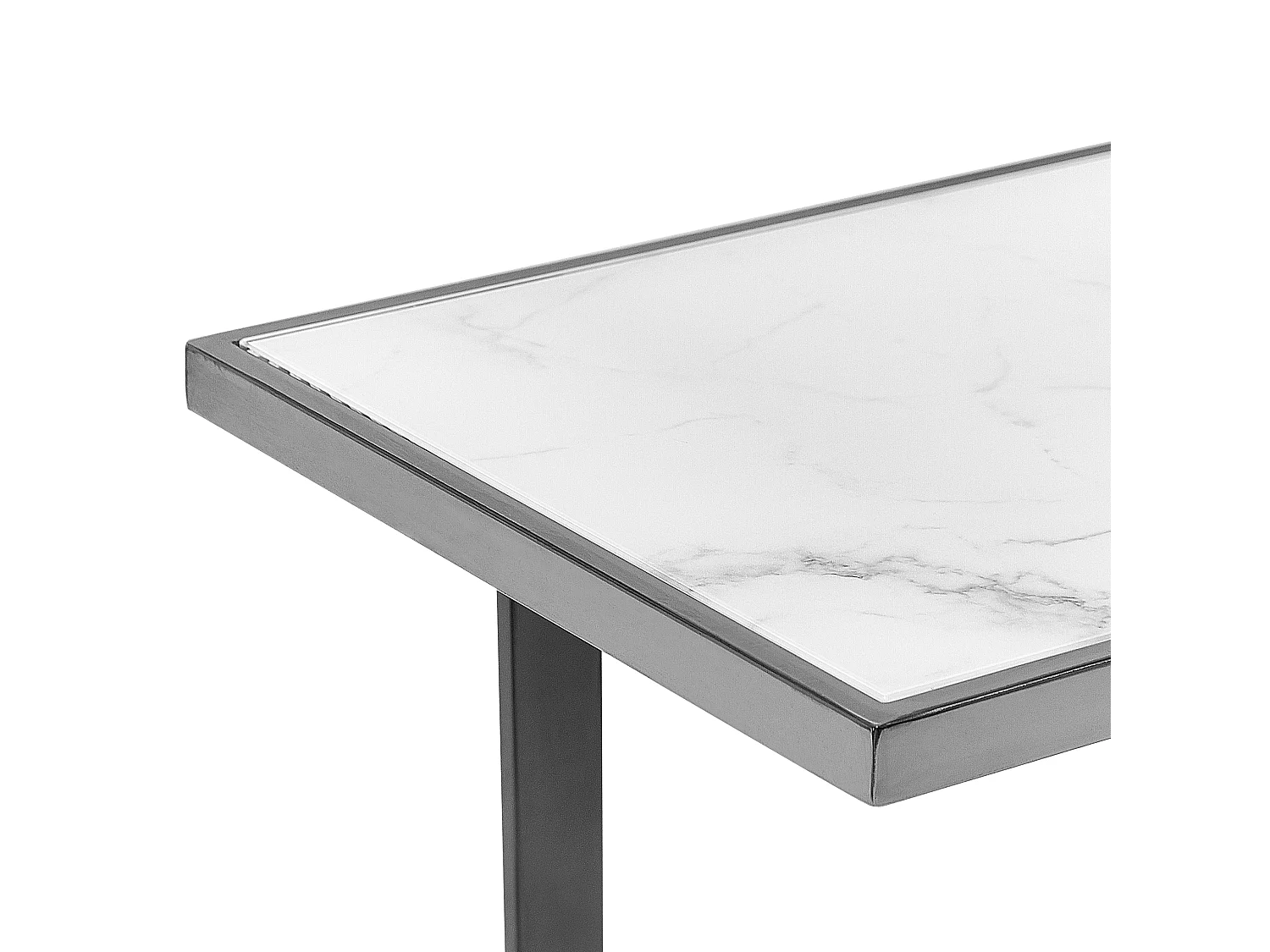 Console PLANO Verre de sécurité Marbre blanc