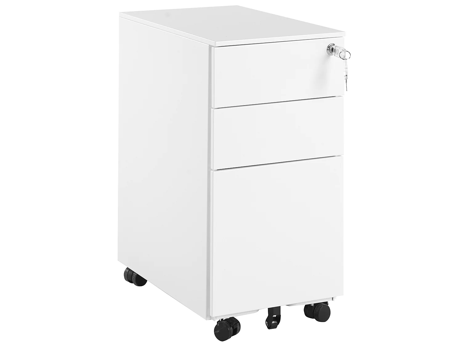 Mobiletto portaoggetti in metallo bianco con 3 cassetti BOLSENA