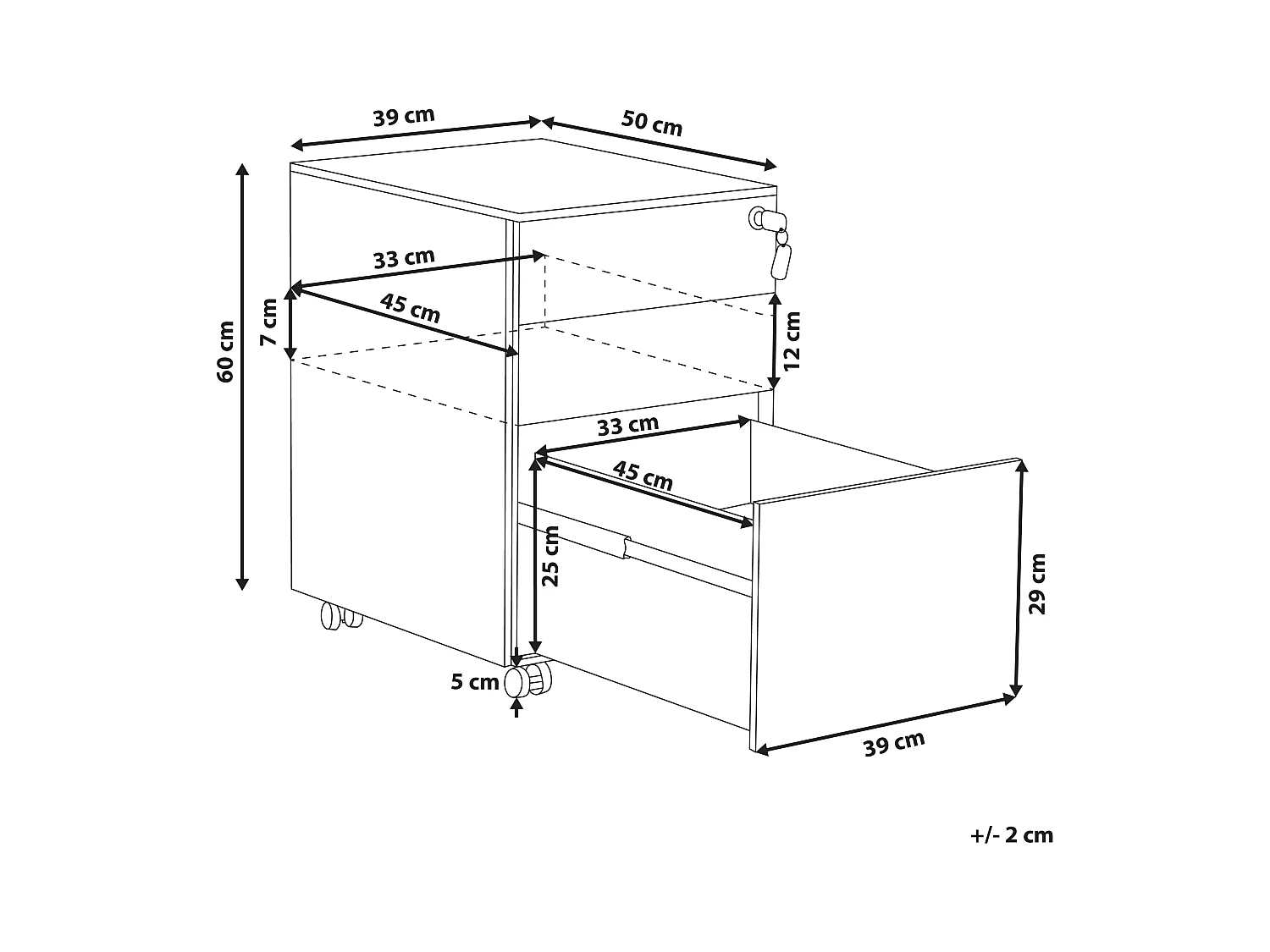 Armadietto da ufficio CAMI Metallo Beige chiaro