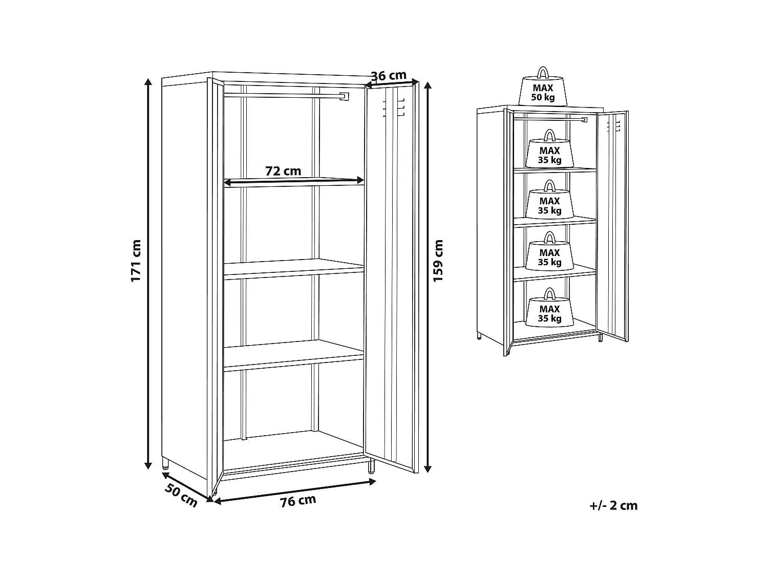 Meuble de rangement VARNA Métal Vert