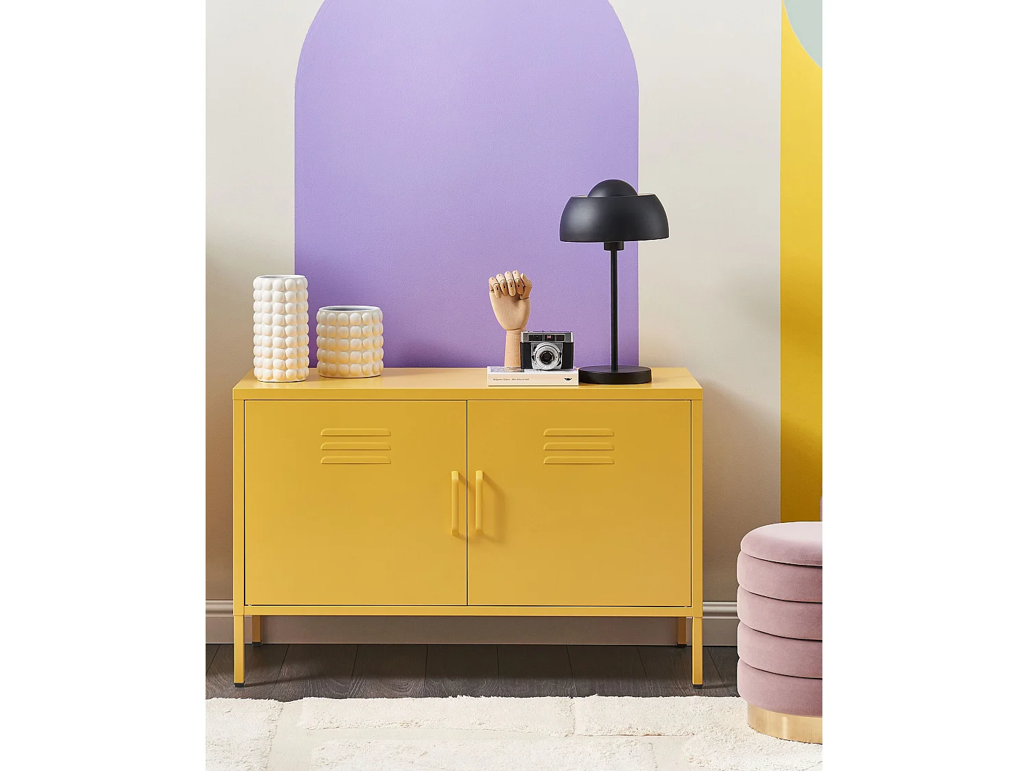 Meuble de rangement URIA Métal Jaune