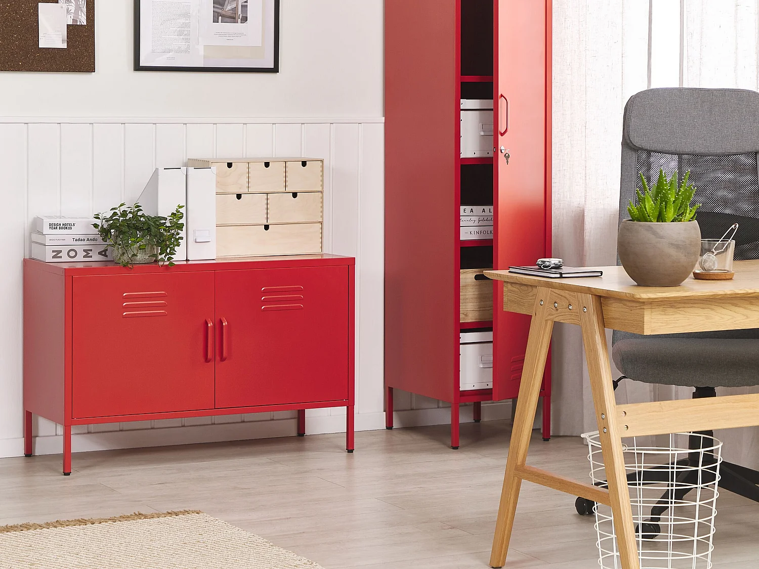 Meuble de rangement URIA Métal Rouge