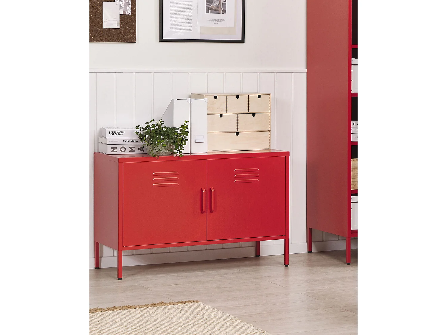 Meuble de rangement URIA Métal Rouge