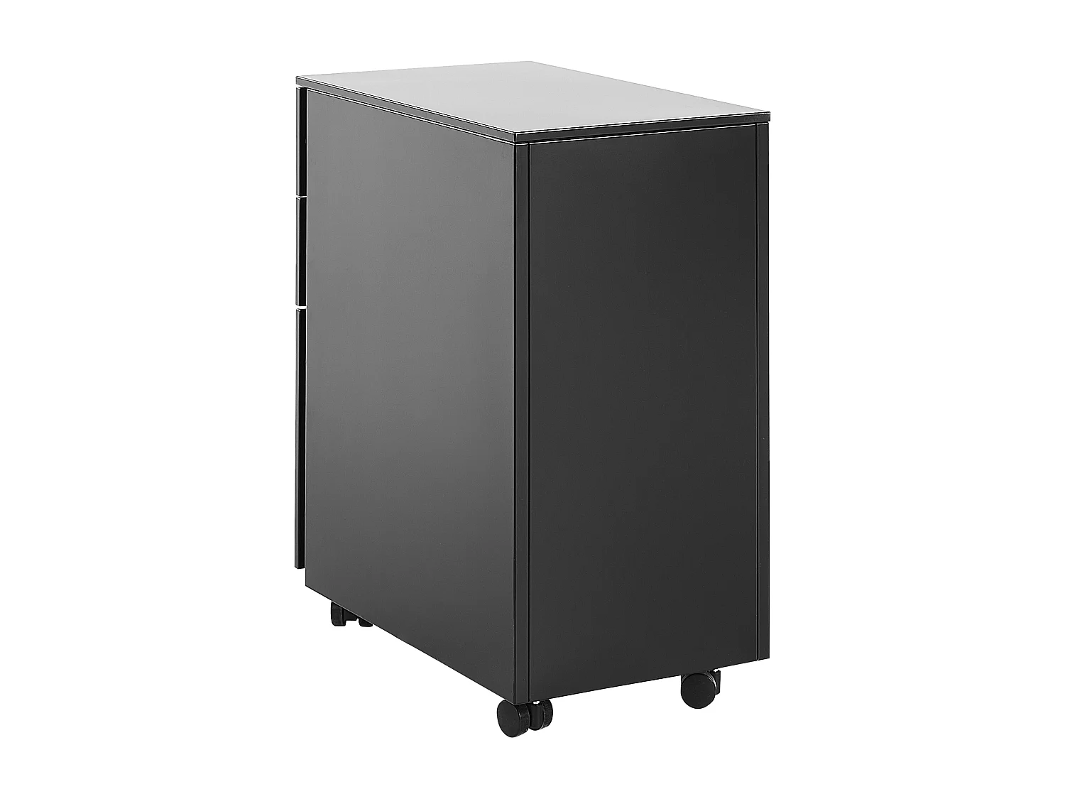 Aktenschrank aus hochwertigem Metall 3 Schubladen schwarz Bolsena