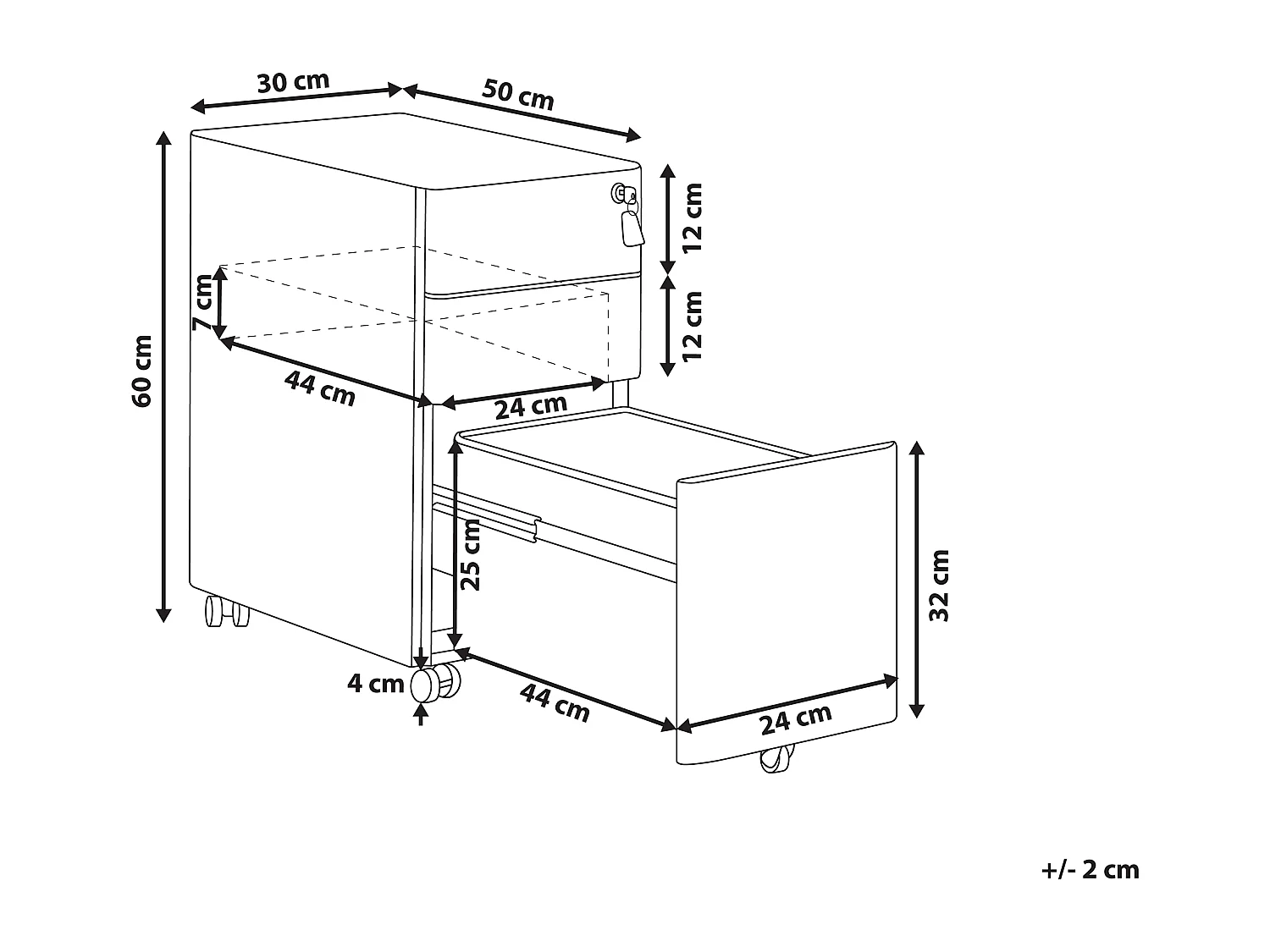 Arrumação de escritório BOLSENA Metal Preto