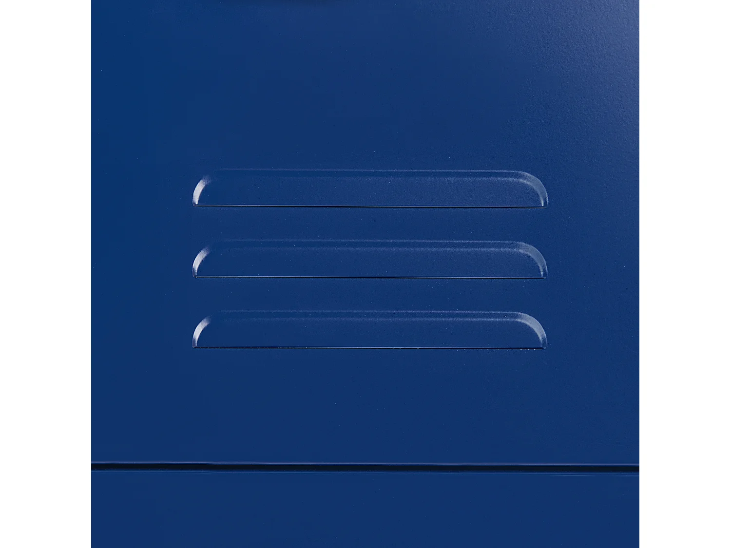 Industrieller hoher Aktenschrank Stahl blau mit 3 Schubladen Wostock