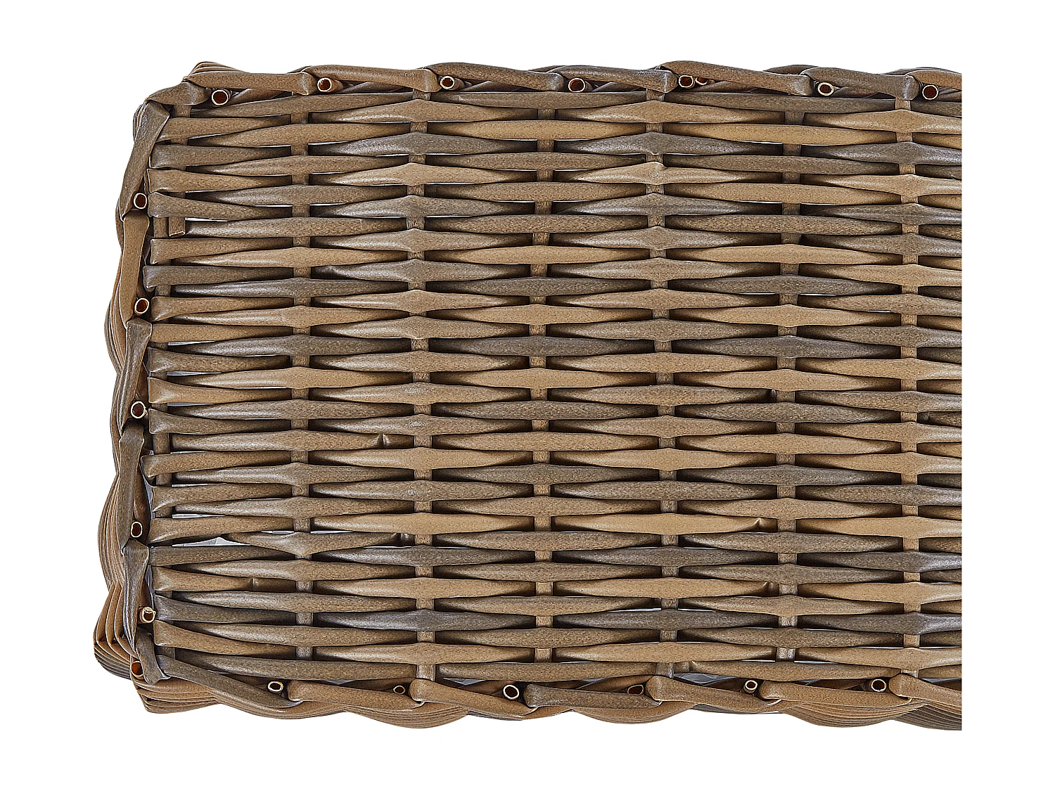 Zestaw 2 doniczek ORMOS Technorattan 53/59 cm Brązowy