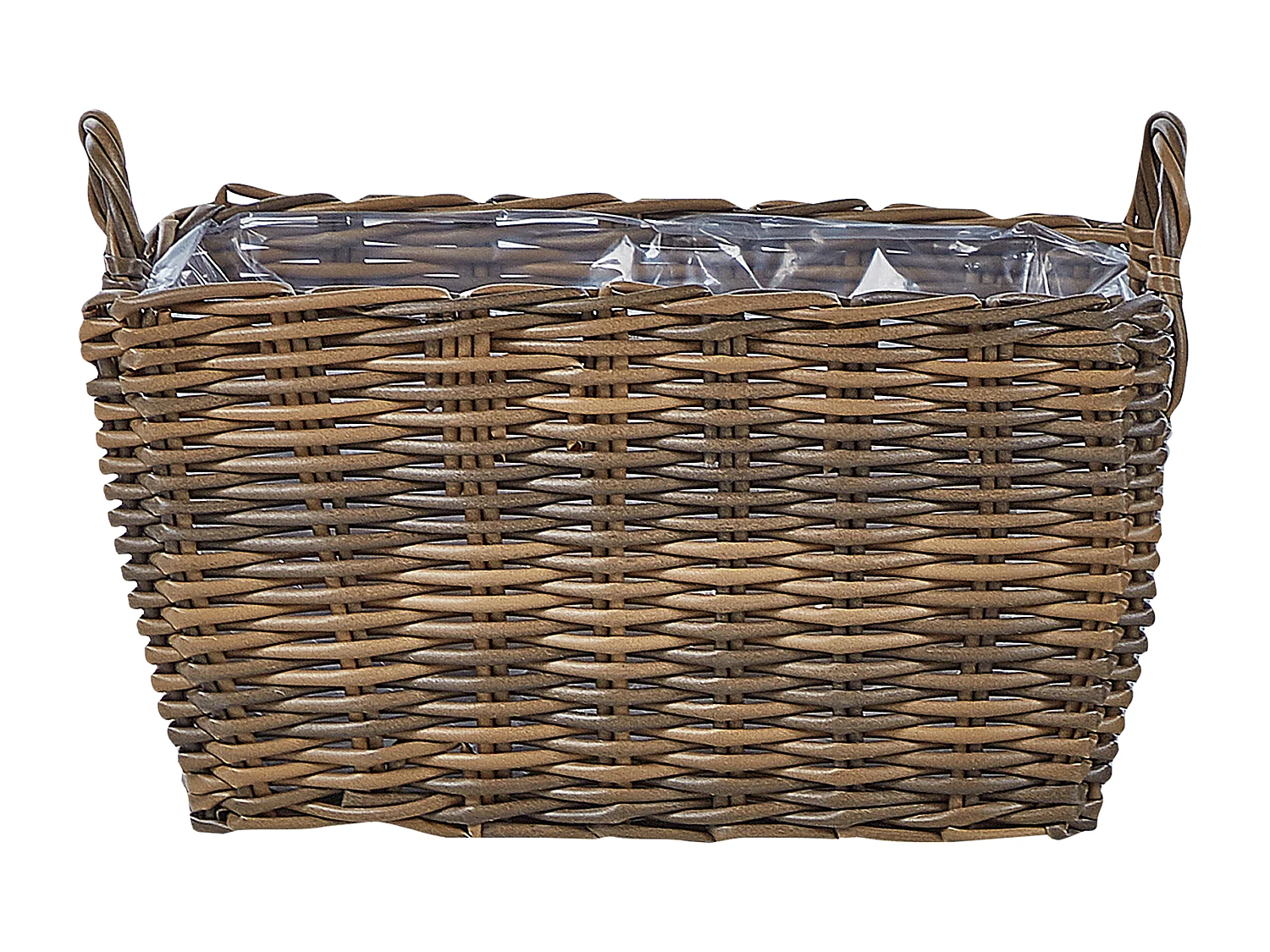 Set di 2 vasi per piante ORMOS Rattan sintetico 53/59 cm Marrone