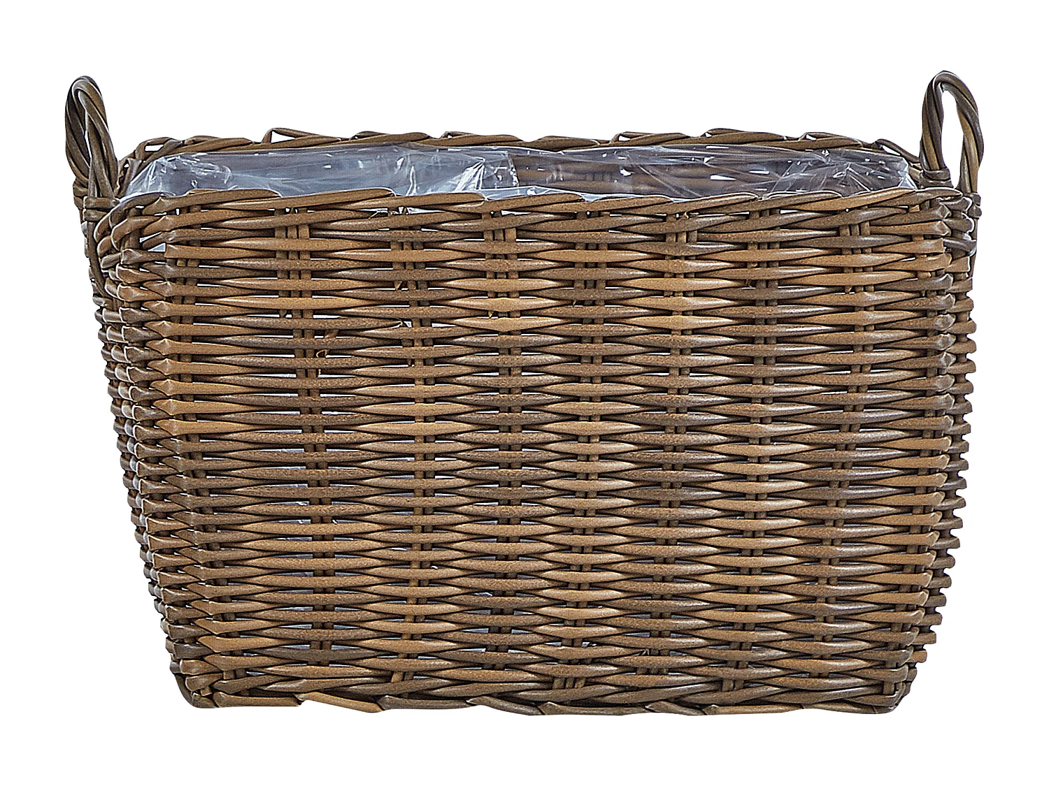 Set di 2 vasi per piante ORMOS Rattan sintetico 53/59 cm Marrone