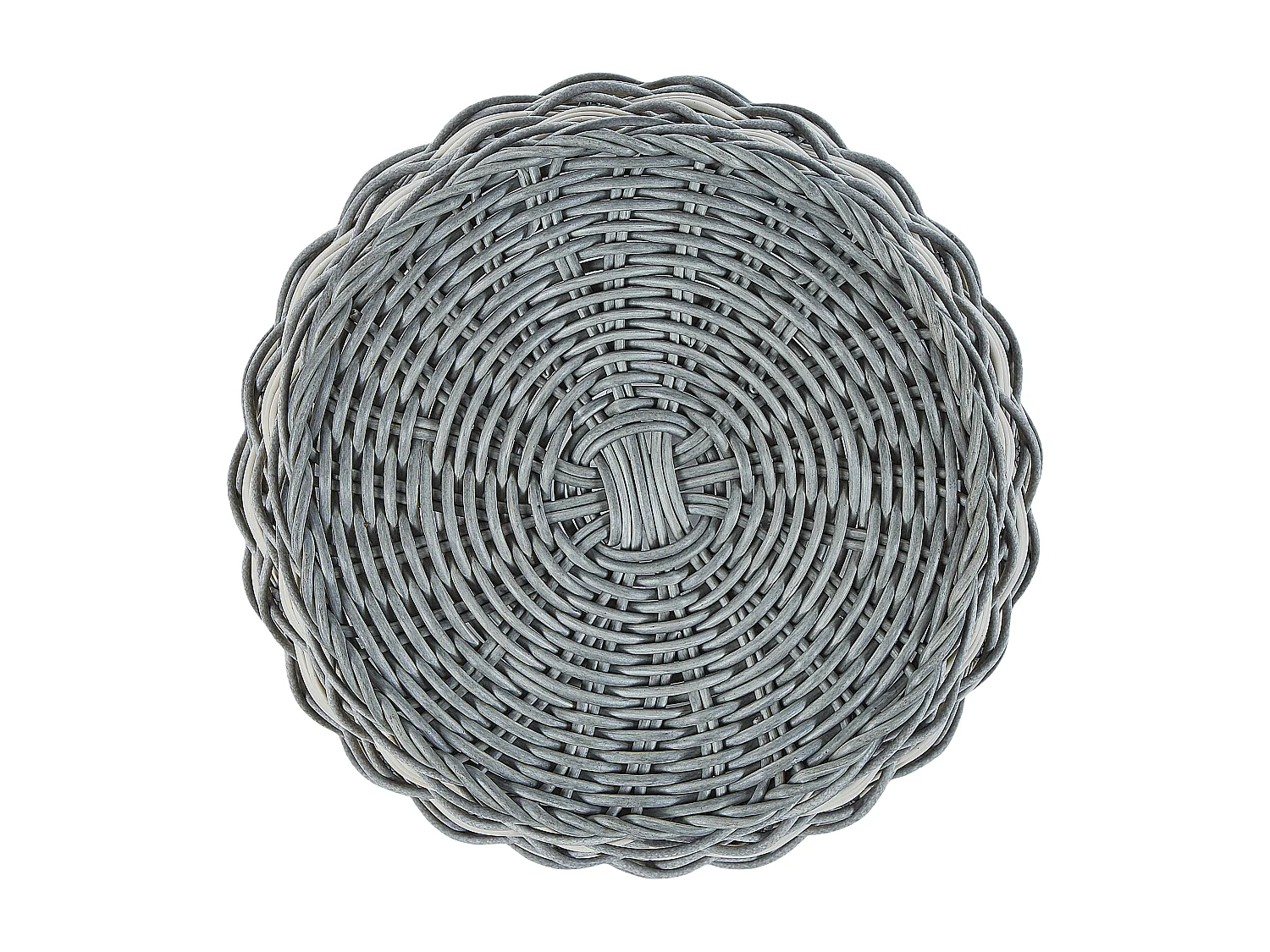 Moderne Blumenkörbe 3er Set aus PE Rattan grau/weiß Outdoor Gefira