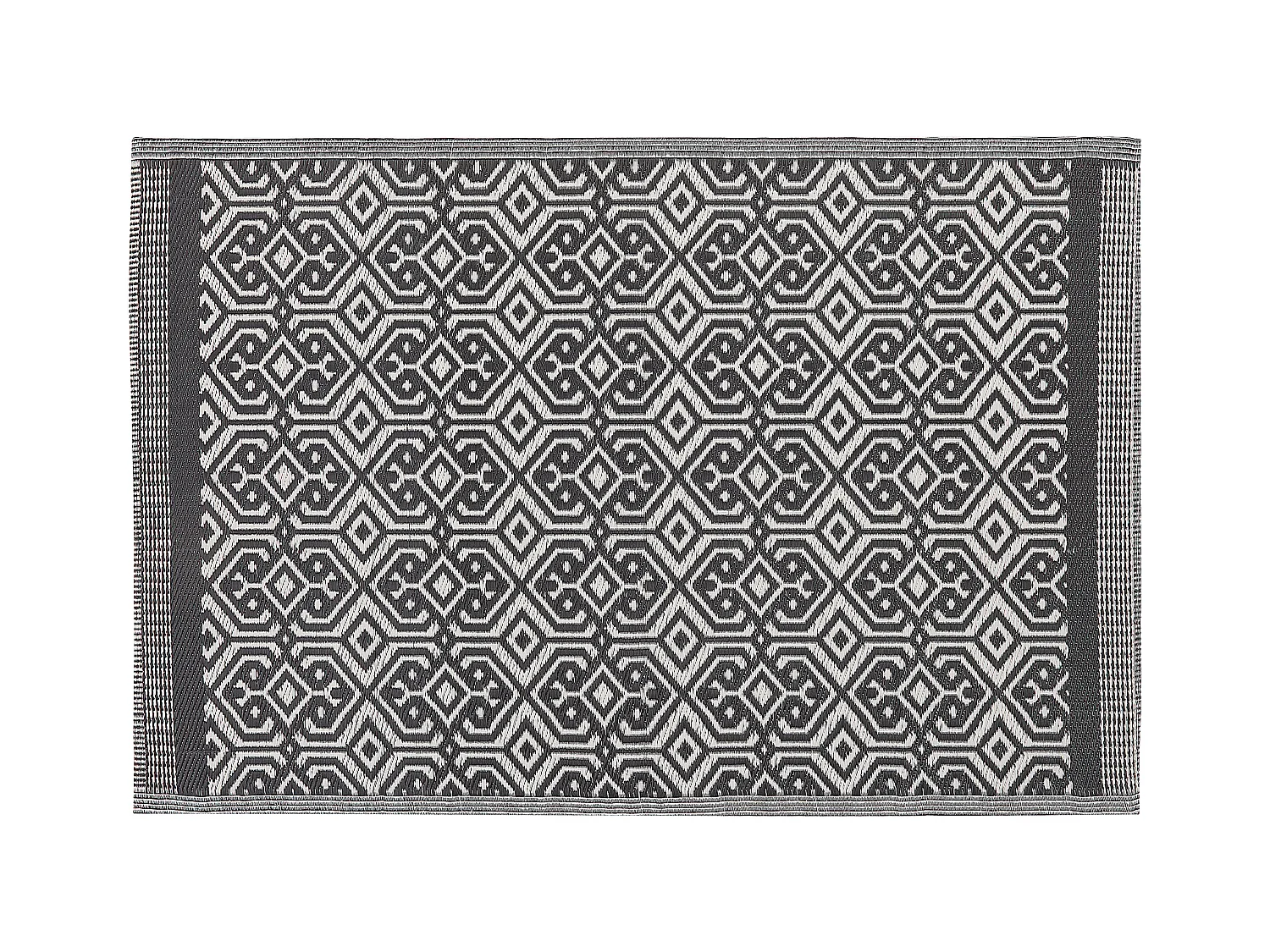 Vloerkleed polypropyleen zwart 120 x 180 cm BARMER