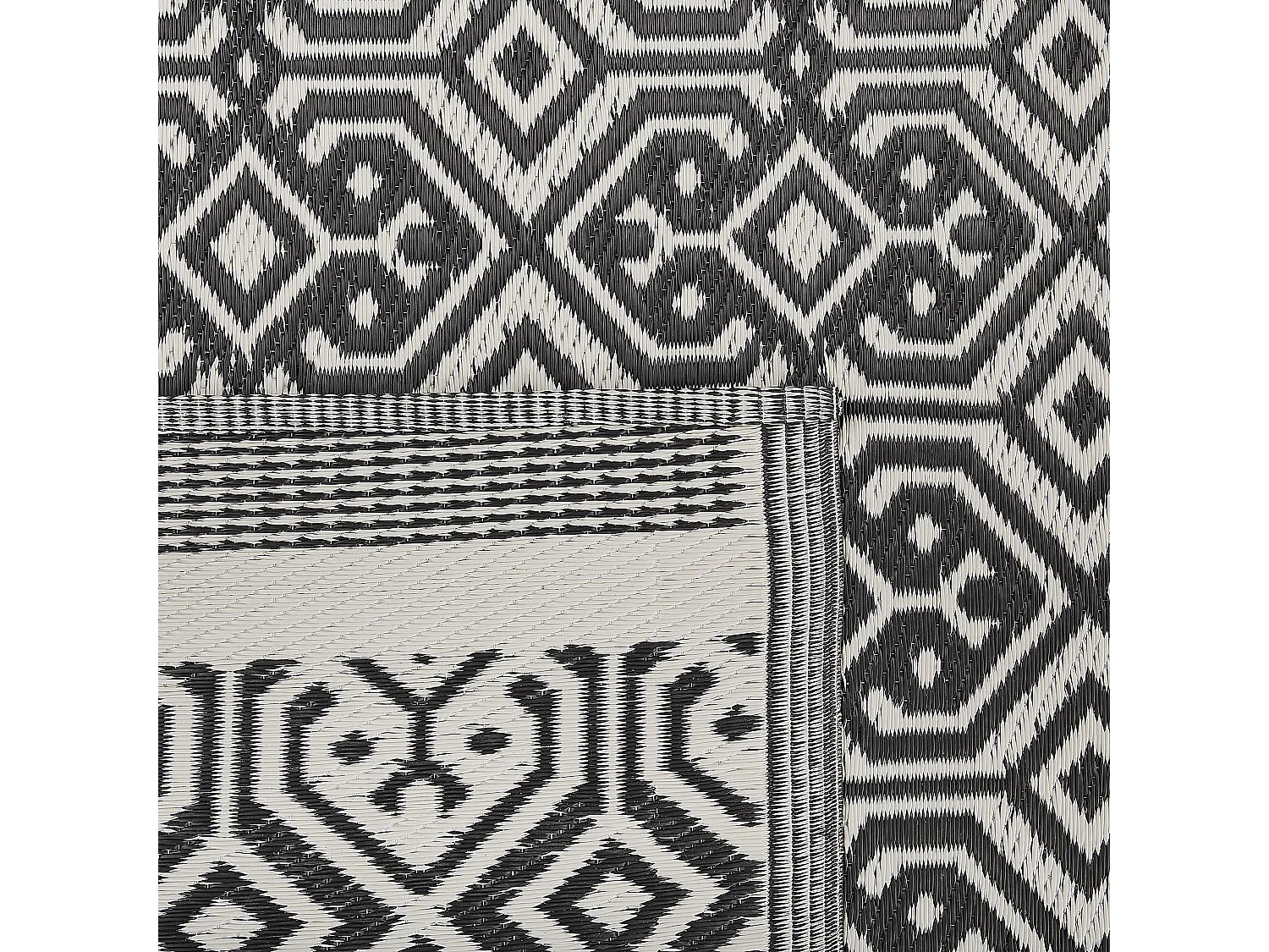 Vloerkleed polypropyleen zwart 120 x 180 cm BARMER