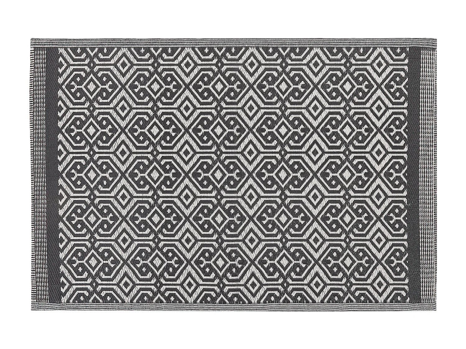 Vloerkleed polypropyleen zwart 120 x 180 cm BARMER