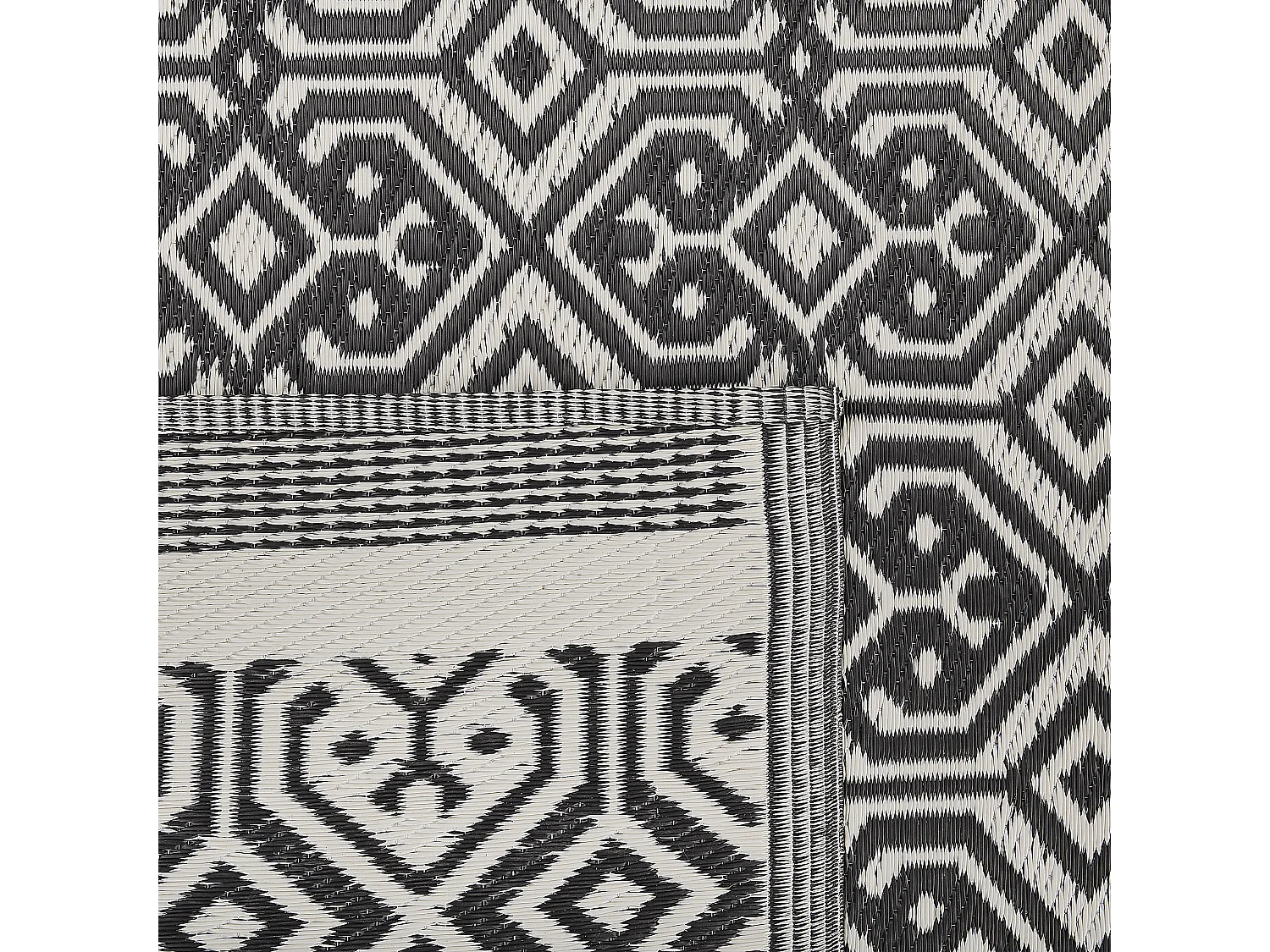 Vloerkleed polypropyleen zwart 120 x 180 cm BARMER