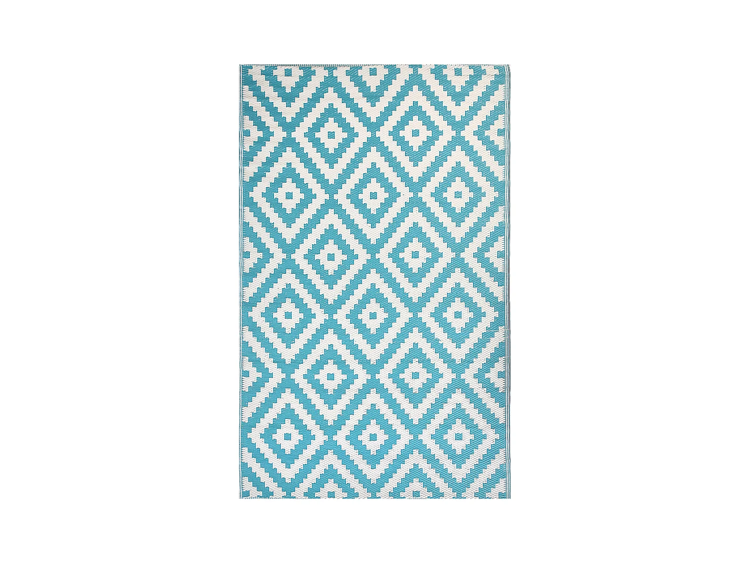 Rechteckiger Outdoor-Teppich mit geometrischem Muster in Blau 120x180 cm Hapur