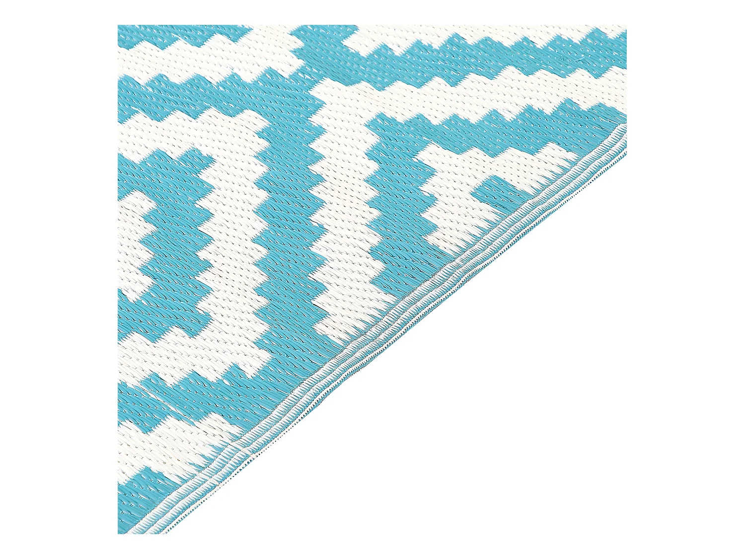 Rechteckiger Outdoor-Teppich mit geometrischem Muster in Blau 120x180 cm Hapur