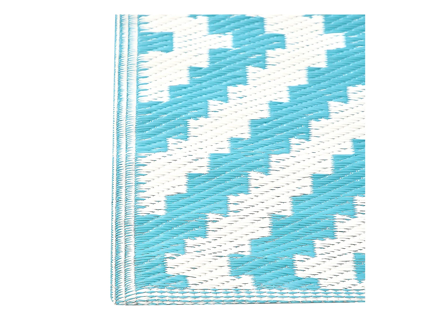 Rechteckiger Outdoor-Teppich mit geometrischem Muster in Blau 120x180 cm Hapur