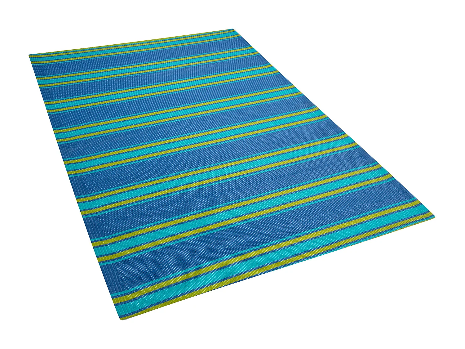 Outdoor Teppich blau 120x180 cm Bodenschutzmatte Kunststoffmatte Alwar